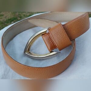 Christian Dior Wide Leather Belt Women’s M Brown English Saddle Cowhide 36” 30 Montaigne Belt Brown Smooth Calfskin, 25 MM | DIOR main image 4